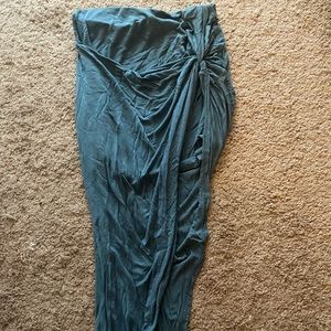 Charlotte Russe teal high low wrap skirt
